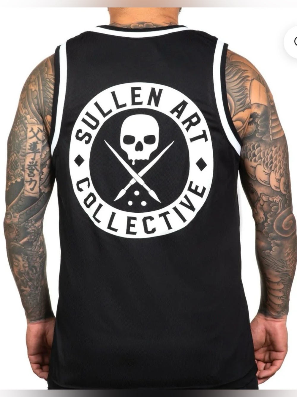 NEW Sullen Art Collective Men’s Size Small Petite Black/White BOH Jersey Tank
